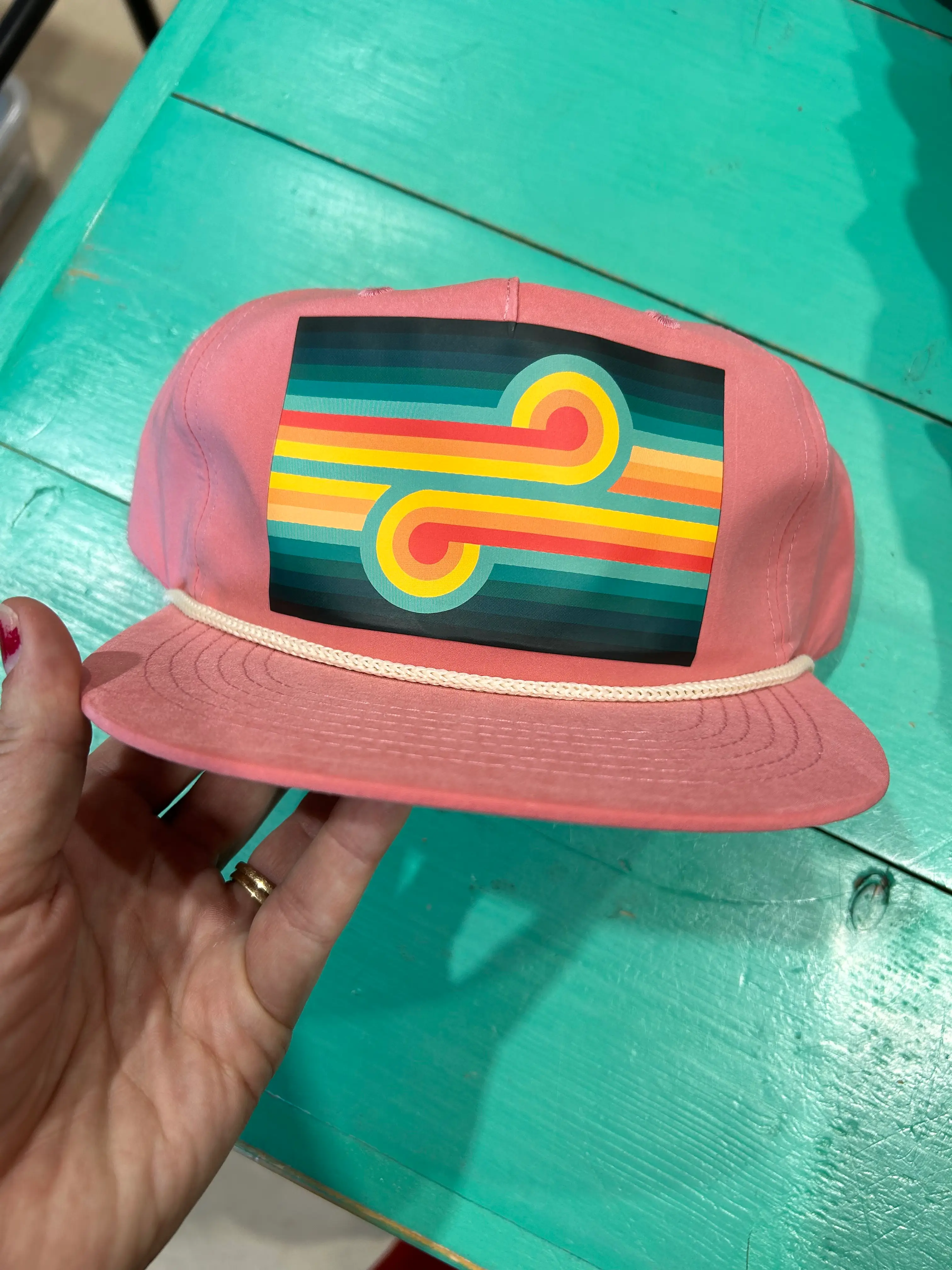 Retro Swirl Pattern Trucker - Image 2