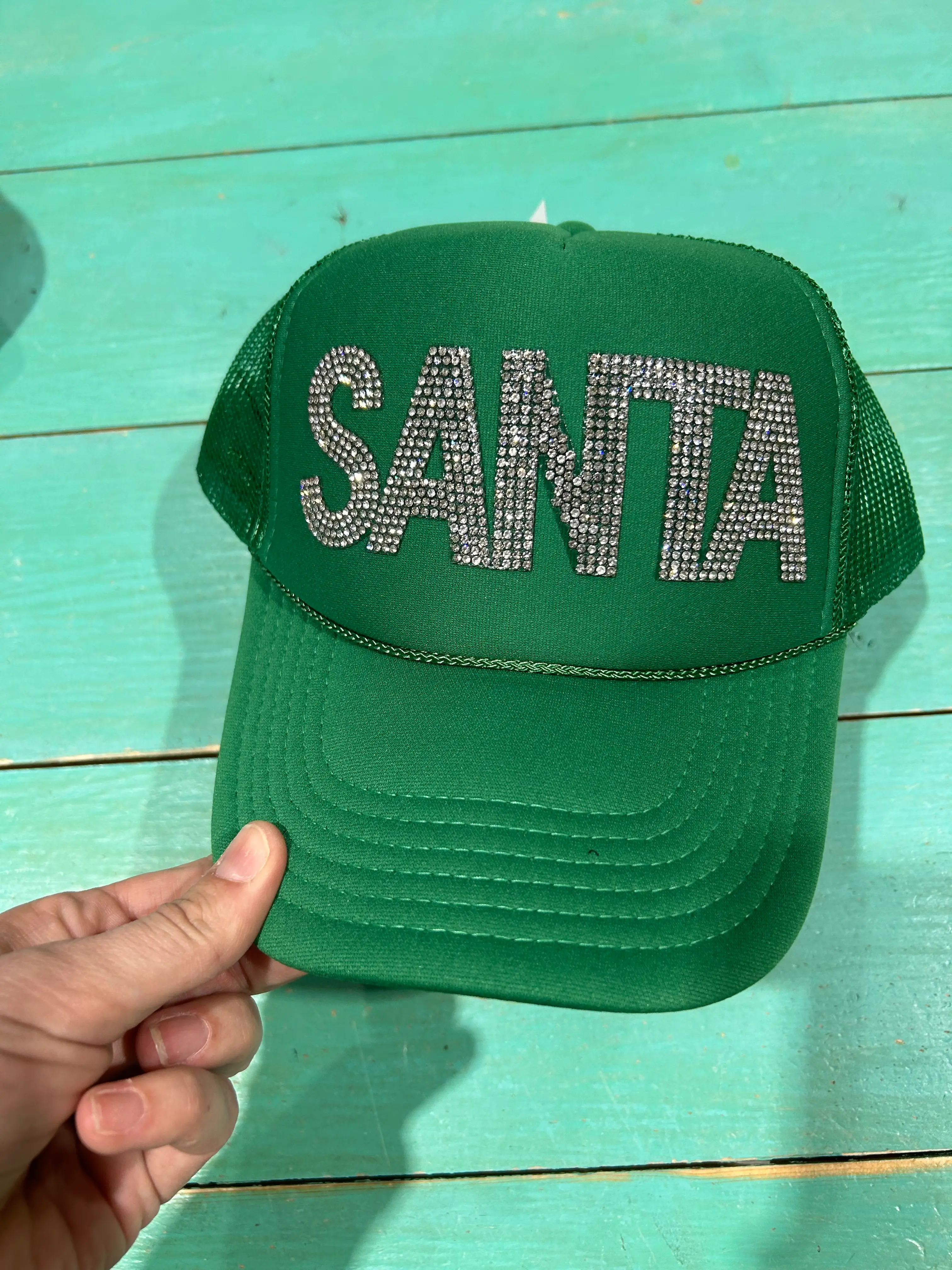 Rhinestone SANTA Trucker - Image 2