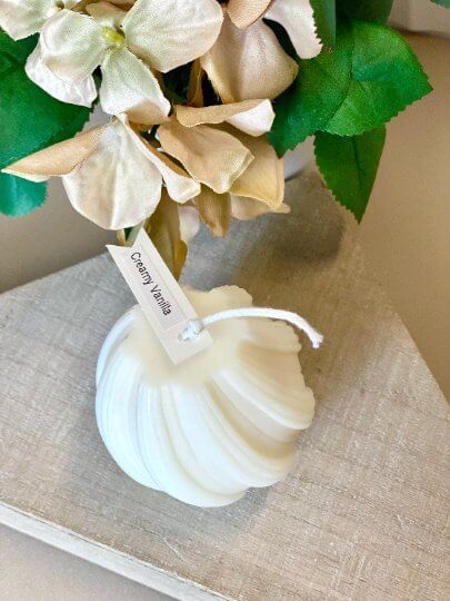 Ribbed Twirl Candle - Handcrafted Soy Wax Decorative Accent - Image 6