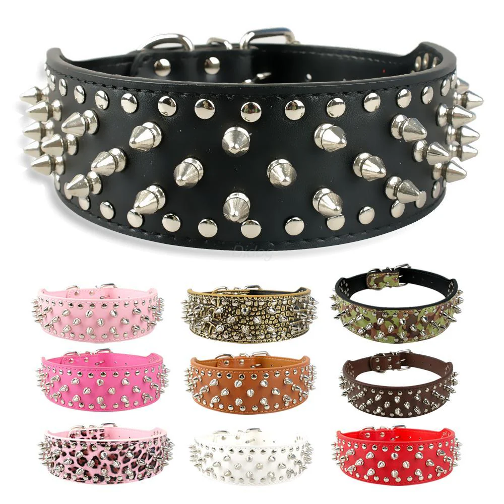 Rivet Studded Large Dog Collar - Image 2