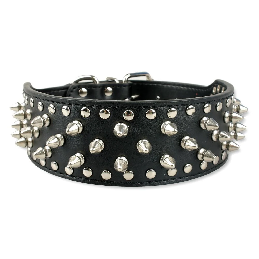 Rivet Studded Large Dog Collar - Image 4