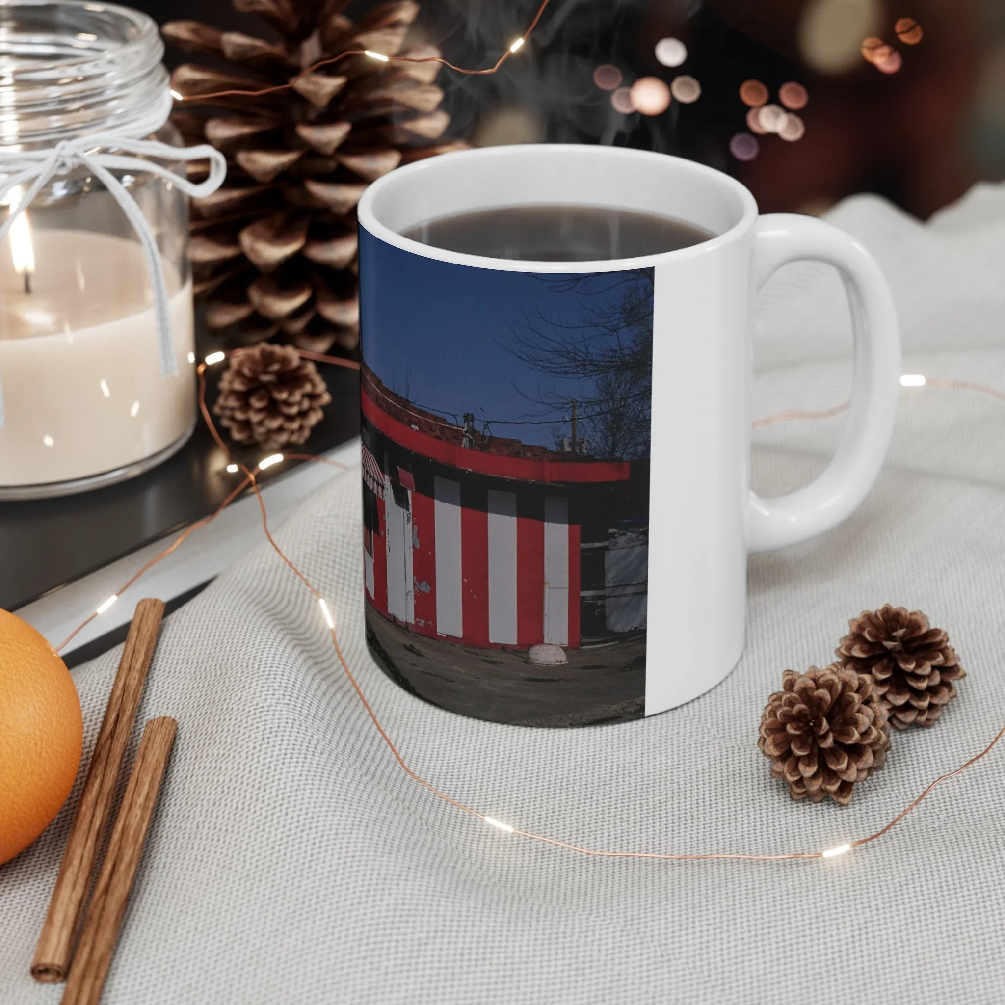 ROADSIDE MUGS - Bangs Diner Ceramic Mug 11oz - Image 4