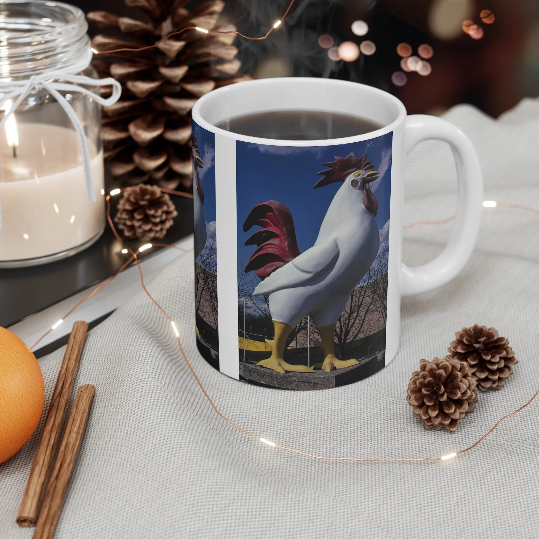 ROADSIDE MUGS - Big Chicken Ceramic Mug 11oz - Image 4
