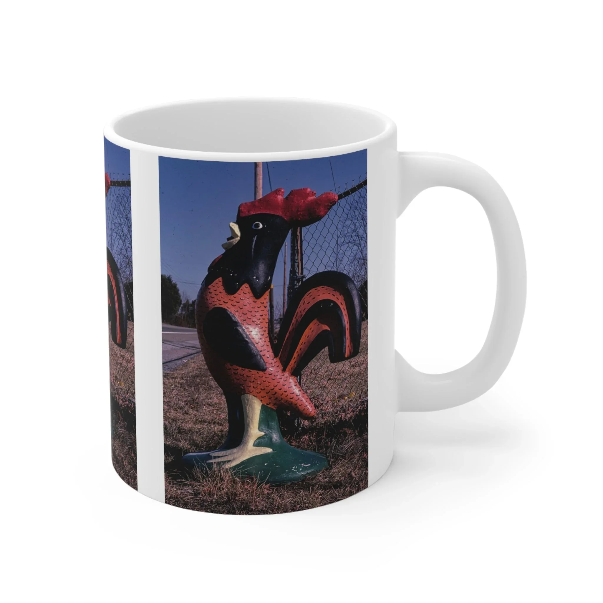 ROADSIDE MUGS - Big Rooster Ceramic Mug 11oz - Image 3