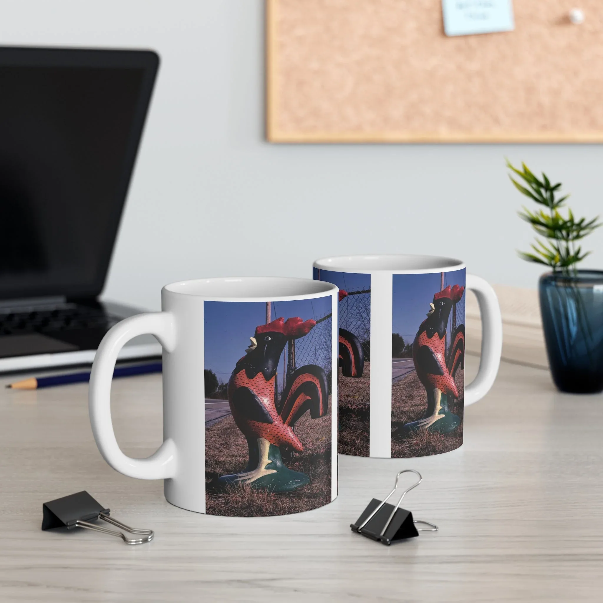ROADSIDE MUGS - Big Rooster Ceramic Mug 11oz - Image 5