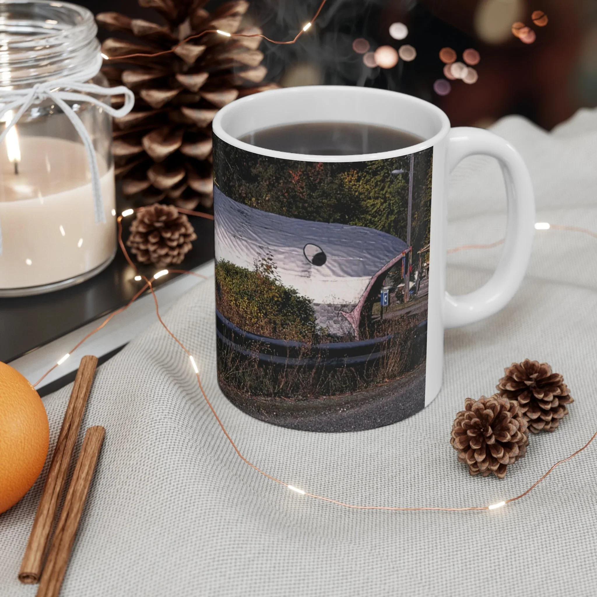 ROADSIDE MUGS - Fish Inn Ceramic Mug 11oz - Image 4