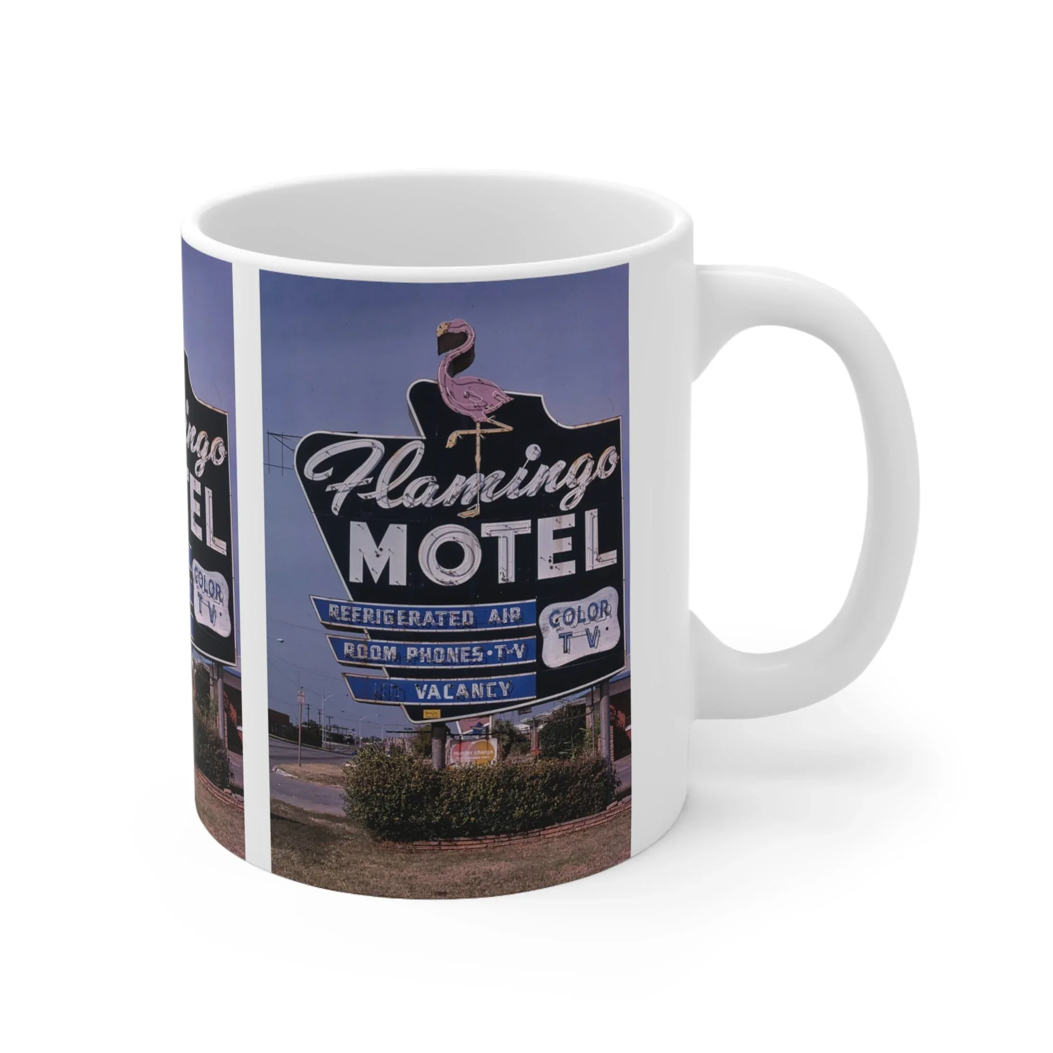 ROADSIDE MUGS - Flamingo Motel Ceramic Mug 11oz - Image 3