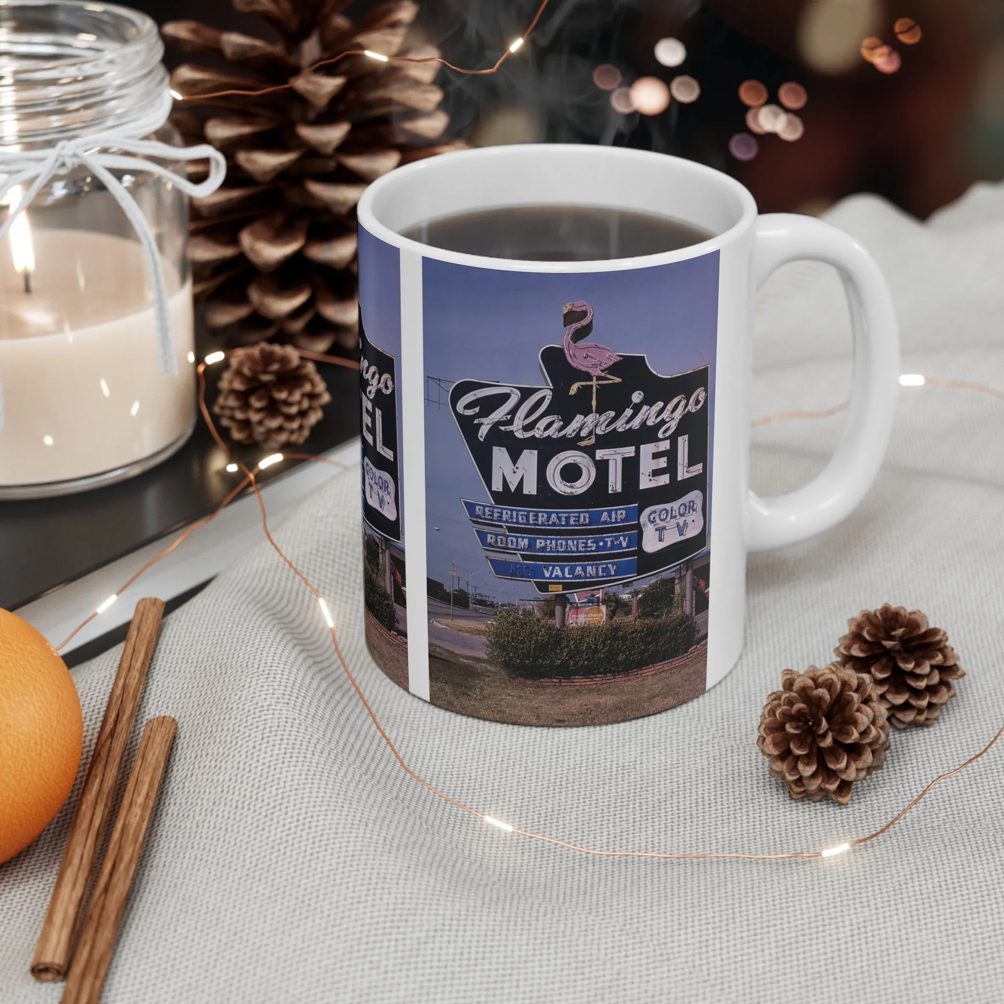 ROADSIDE MUGS - Flamingo Motel Ceramic Mug 11oz - Image 4