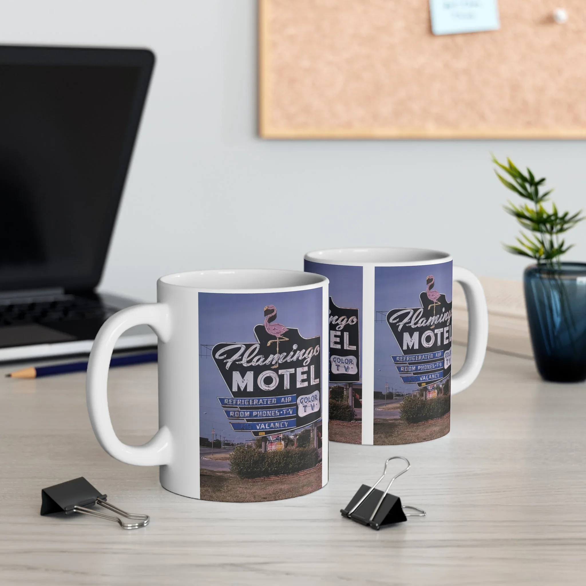 ROADSIDE MUGS - Flamingo Motel Ceramic Mug 11oz - Image 5