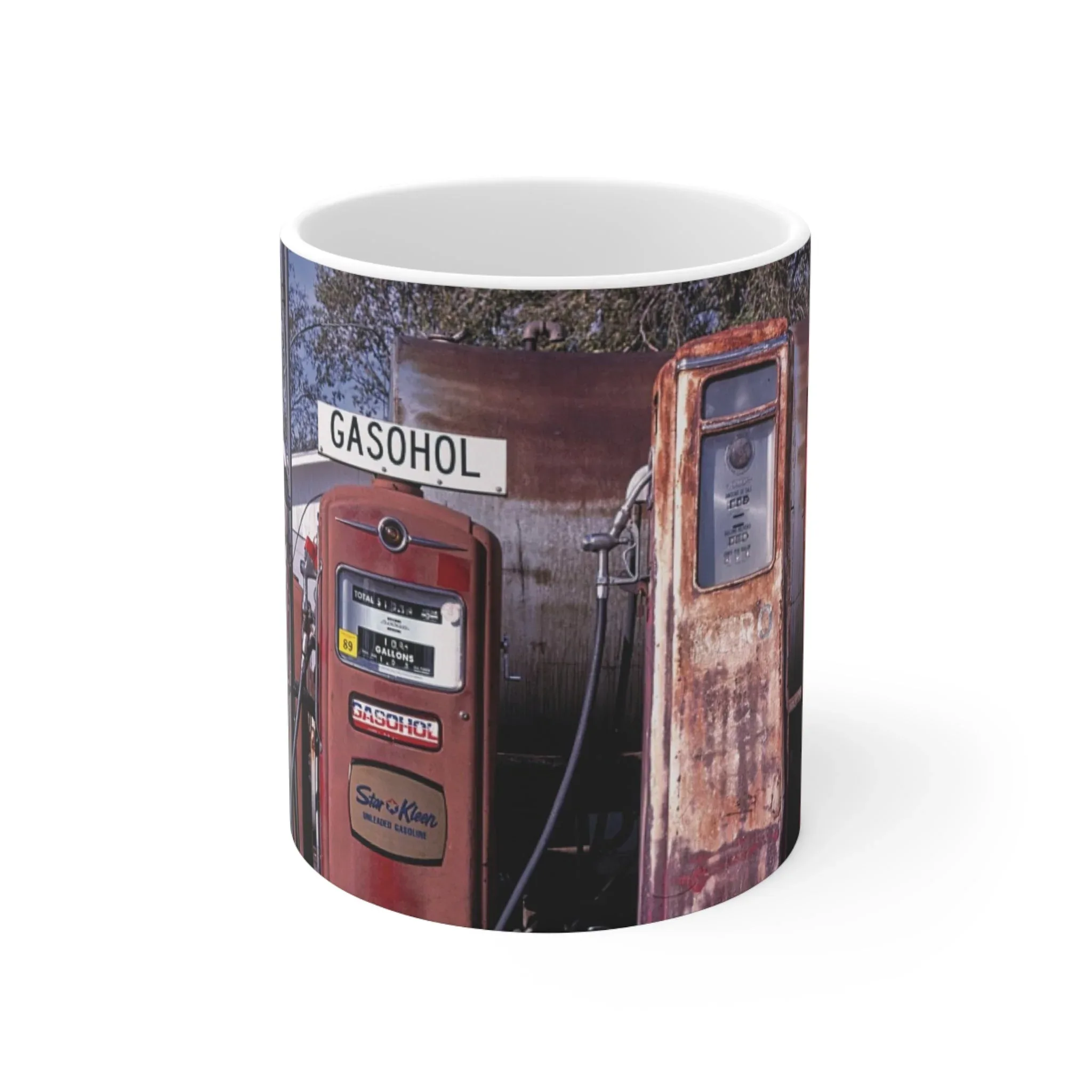 ROADSIDE MUGS - Gas Pumps Ceramic Mug 11oz - Image 2