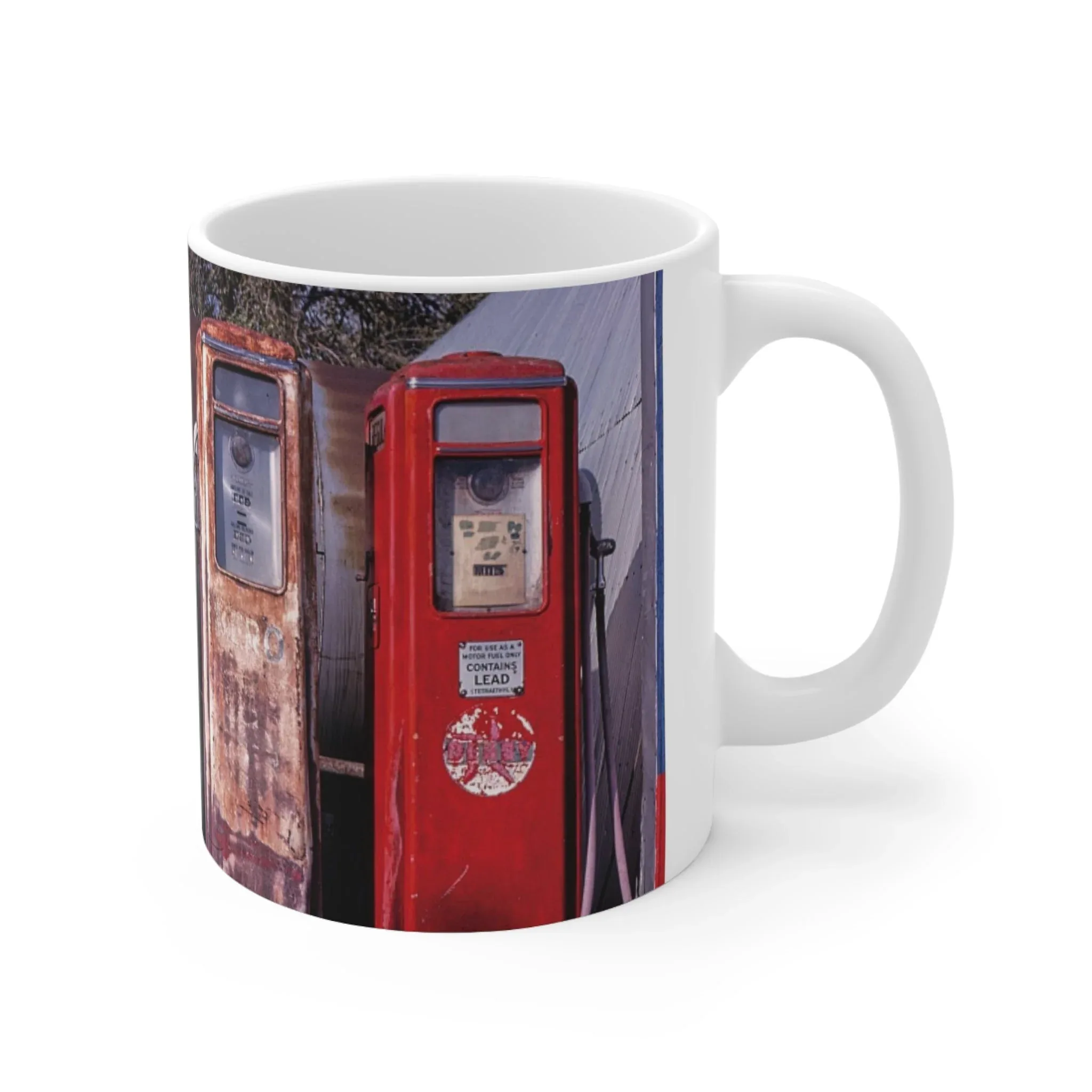 ROADSIDE MUGS - Gas Pumps Ceramic Mug 11oz - Image 3