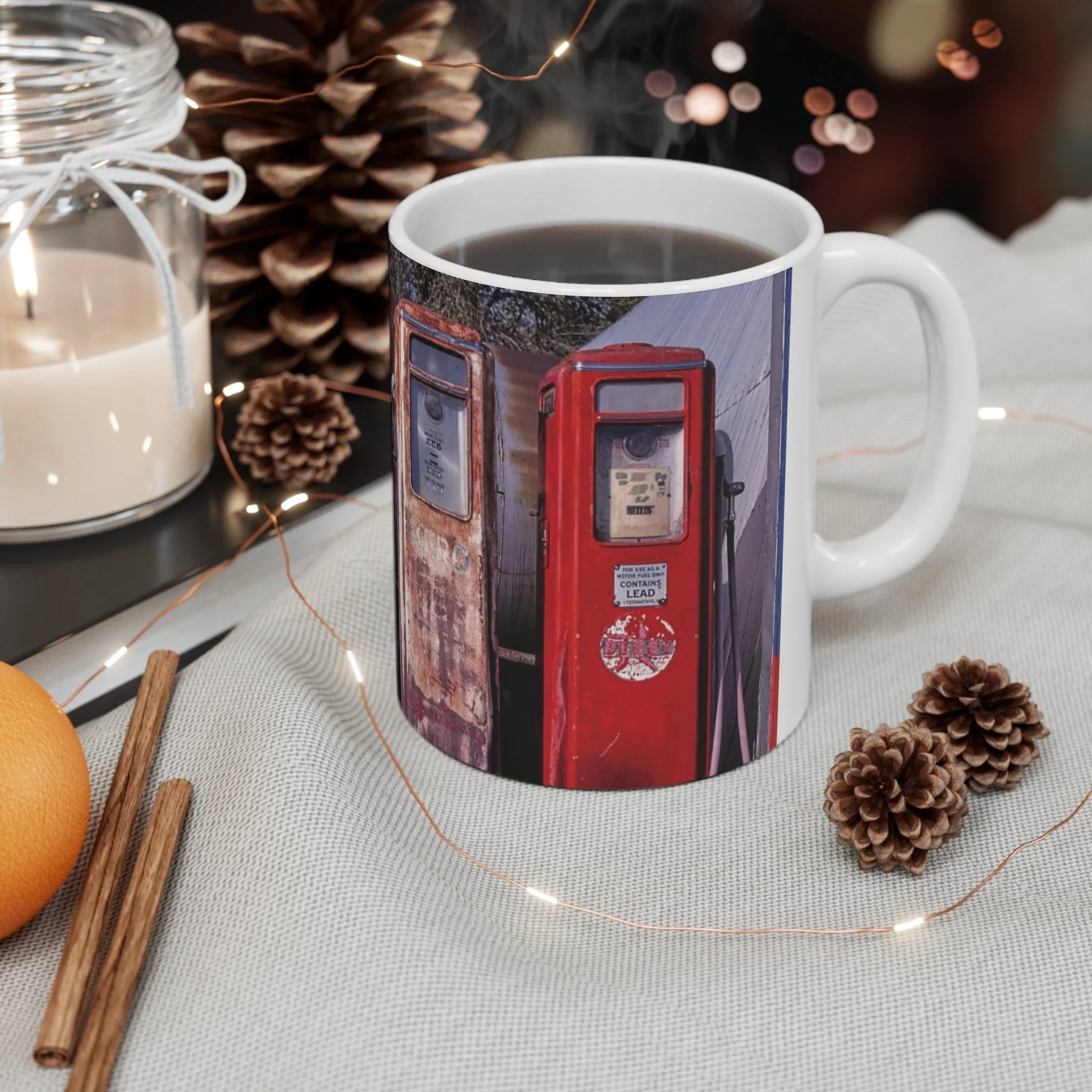 ROADSIDE MUGS - Gas Pumps Ceramic Mug 11oz - Image 4