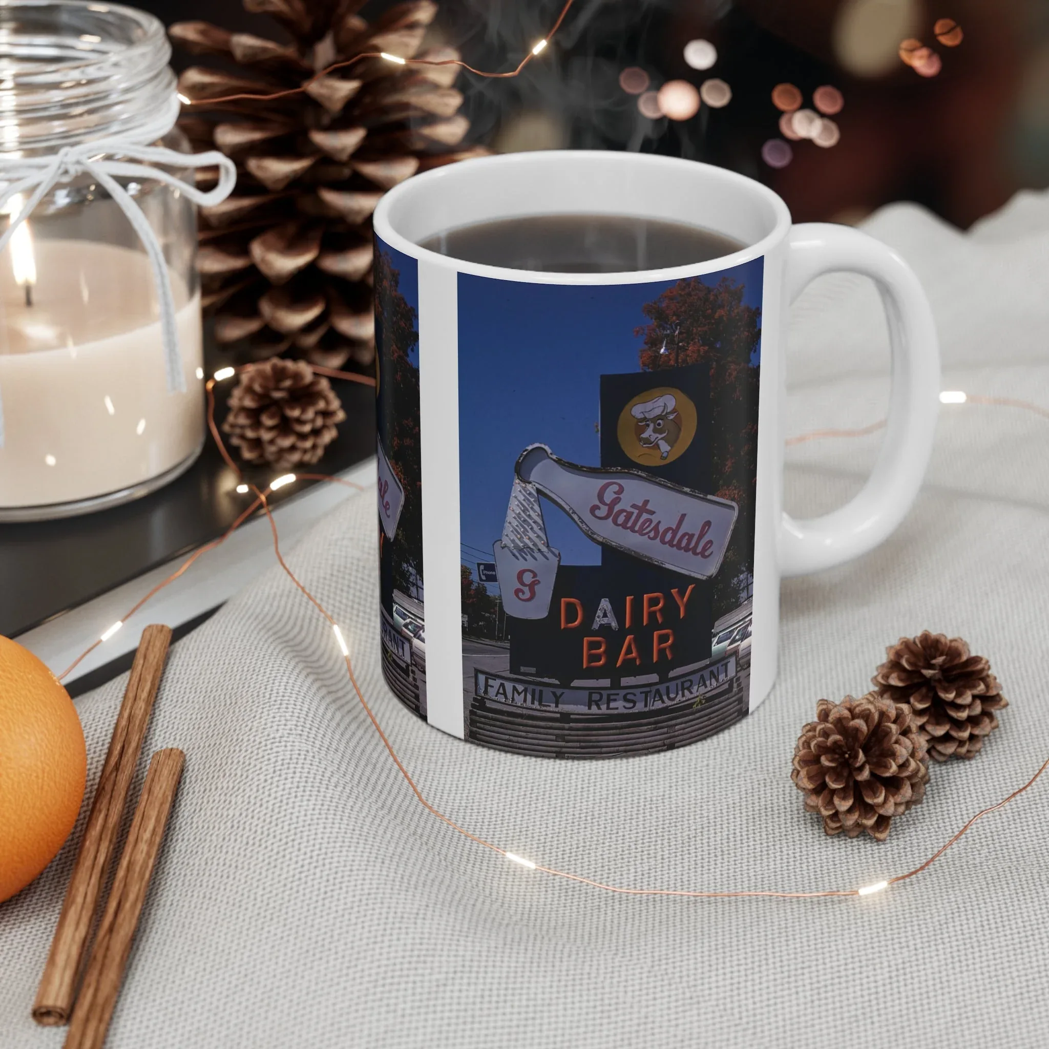 ROADSIDE MUGS - Gatesdale Dairy Bar Ceramic Mug 11oz - Image 4