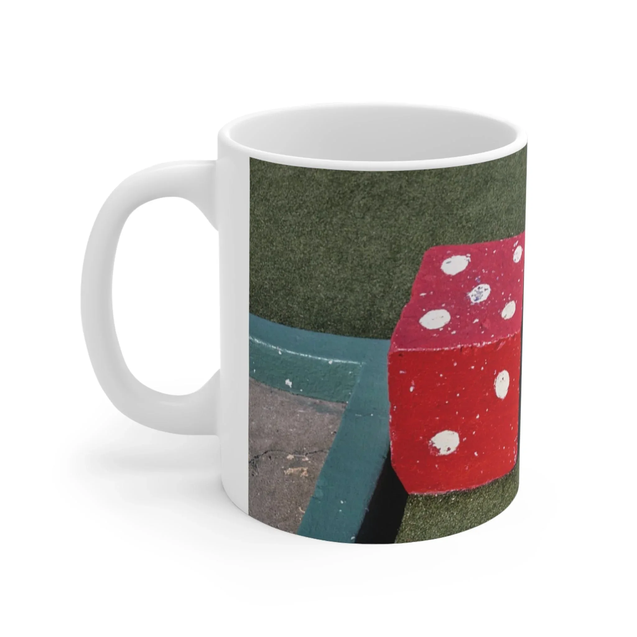 ROADSIDE MUGS - Golf Dice Ceramic Mug 11oz - Image 2