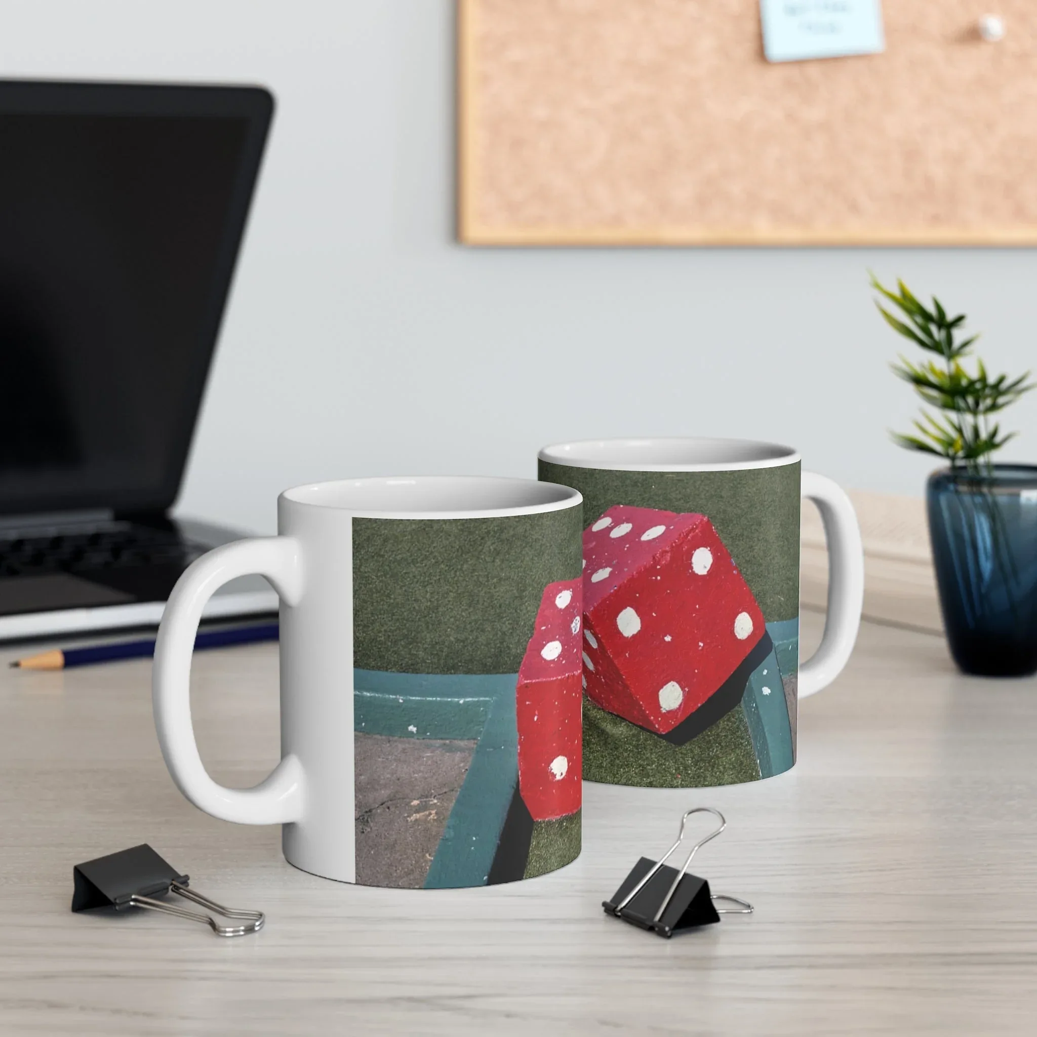 ROADSIDE MUGS - Golf Dice Ceramic Mug 11oz - Image 5