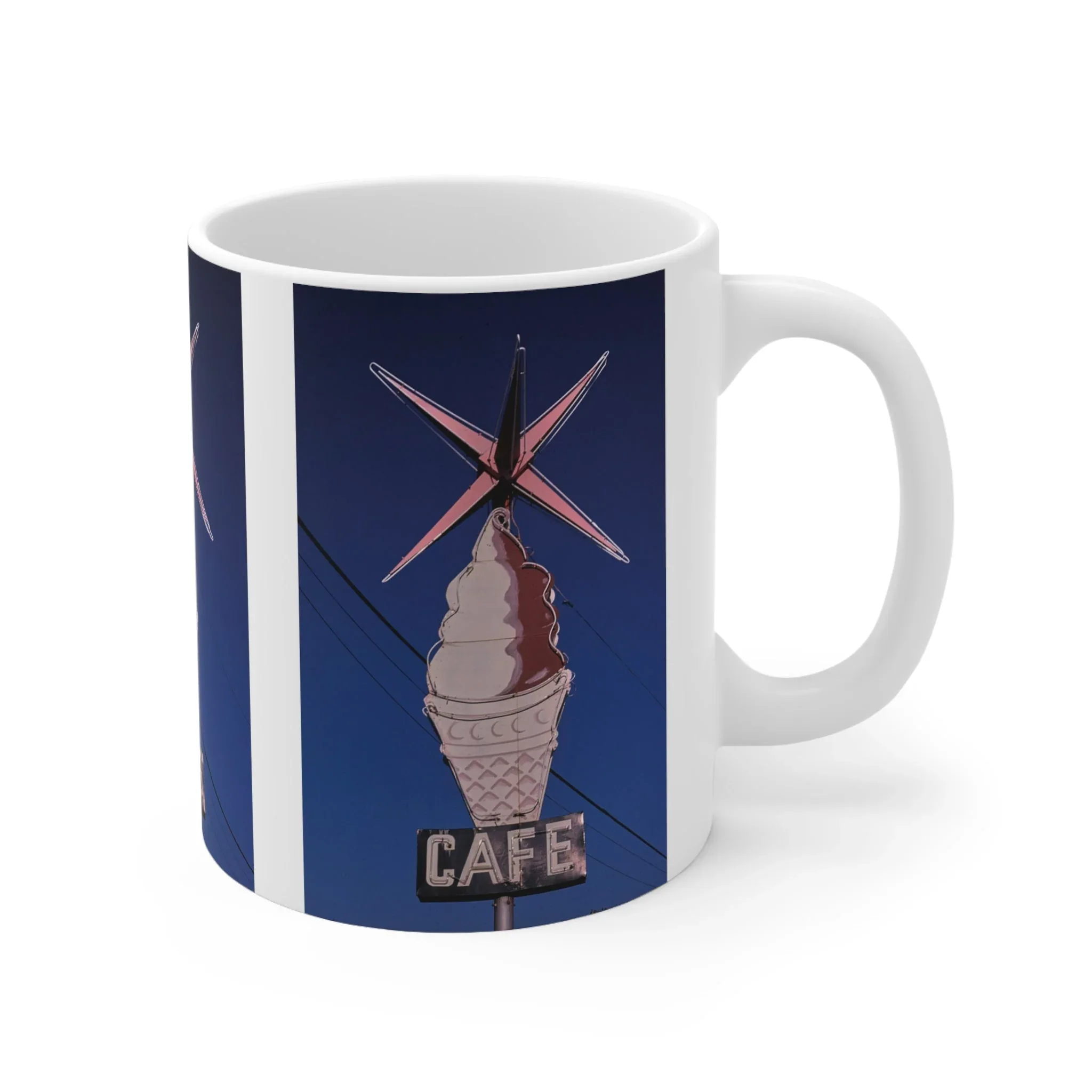 ROADSIDE MUGS - Ice Cream Cafe Ceramic Mug 11oz - Image 3