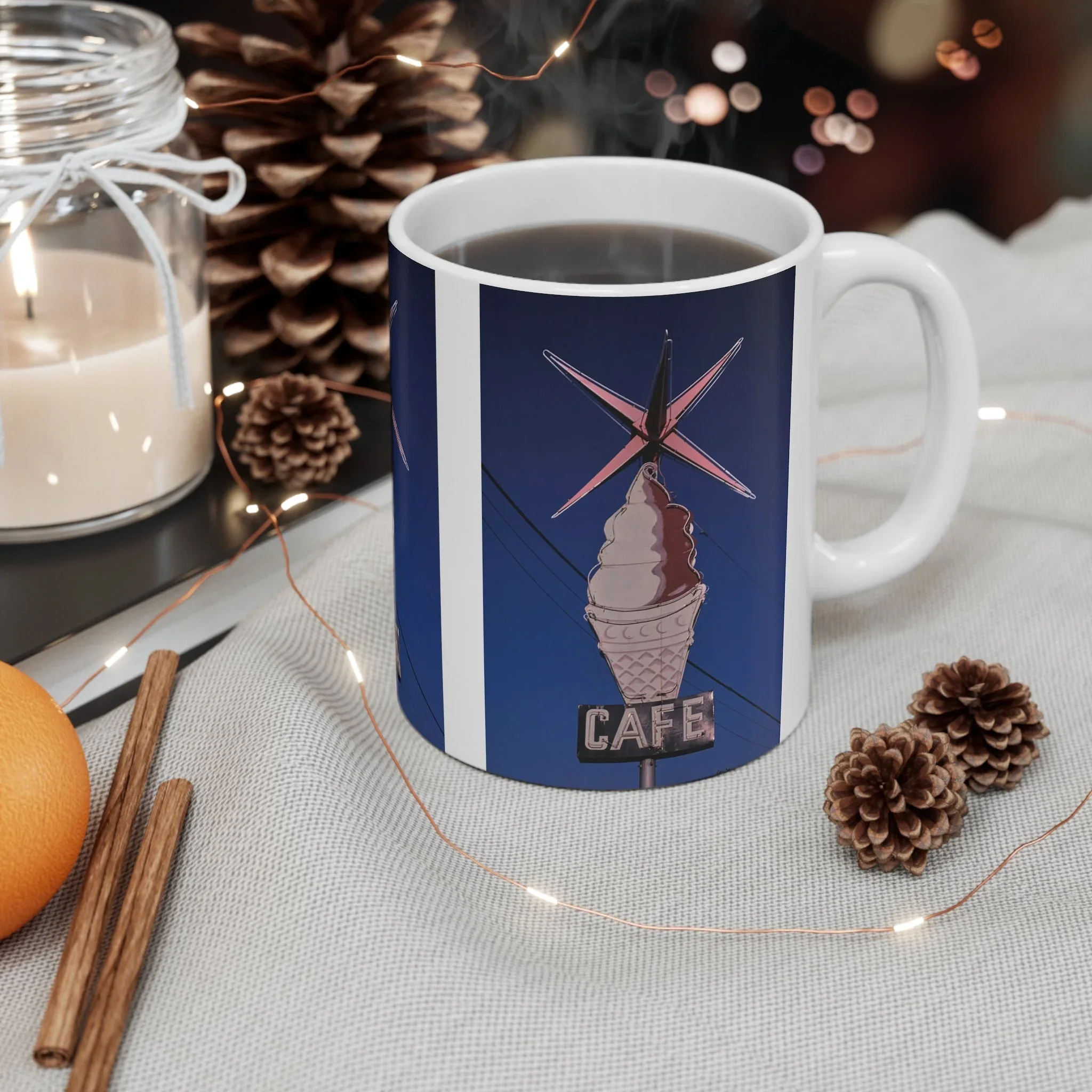 ROADSIDE MUGS - Ice Cream Cafe Ceramic Mug 11oz - Image 4