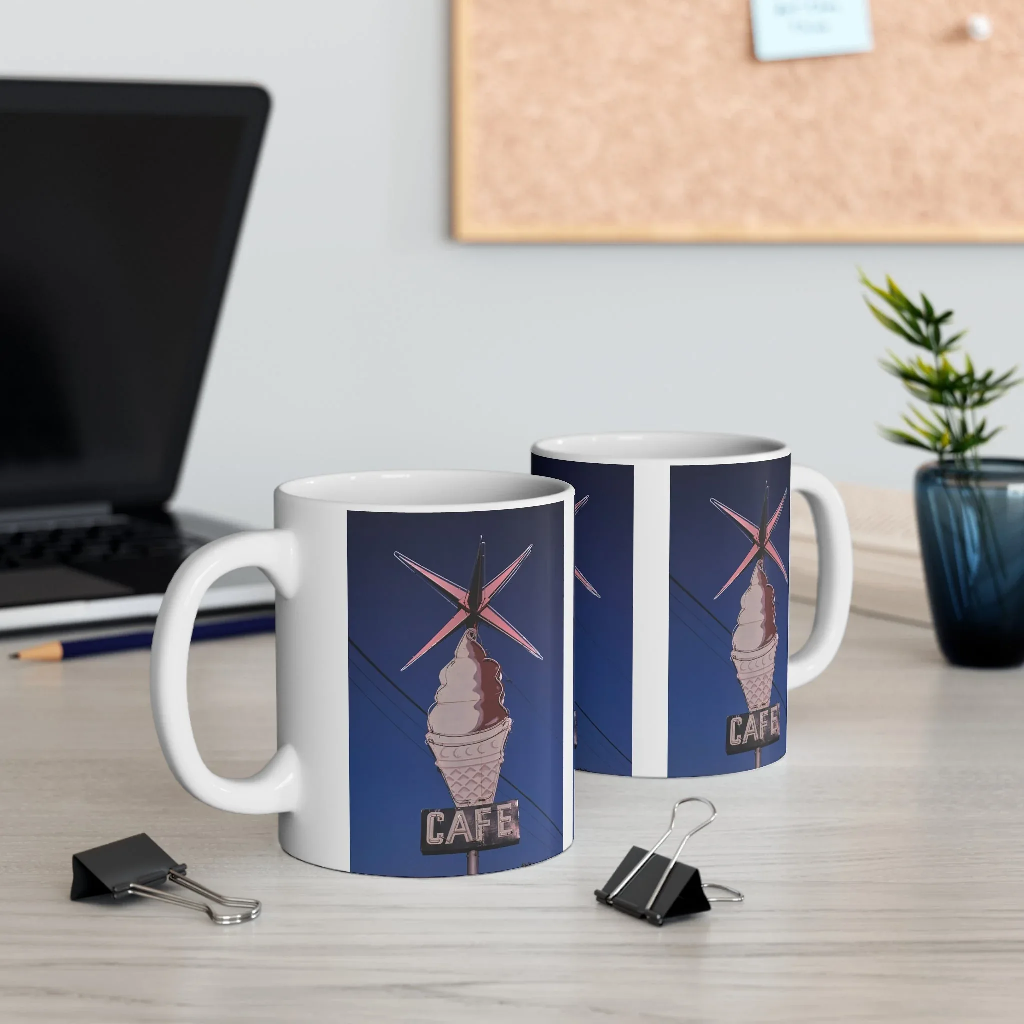 ROADSIDE MUGS - Ice Cream Cafe Ceramic Mug 11oz - Image 5