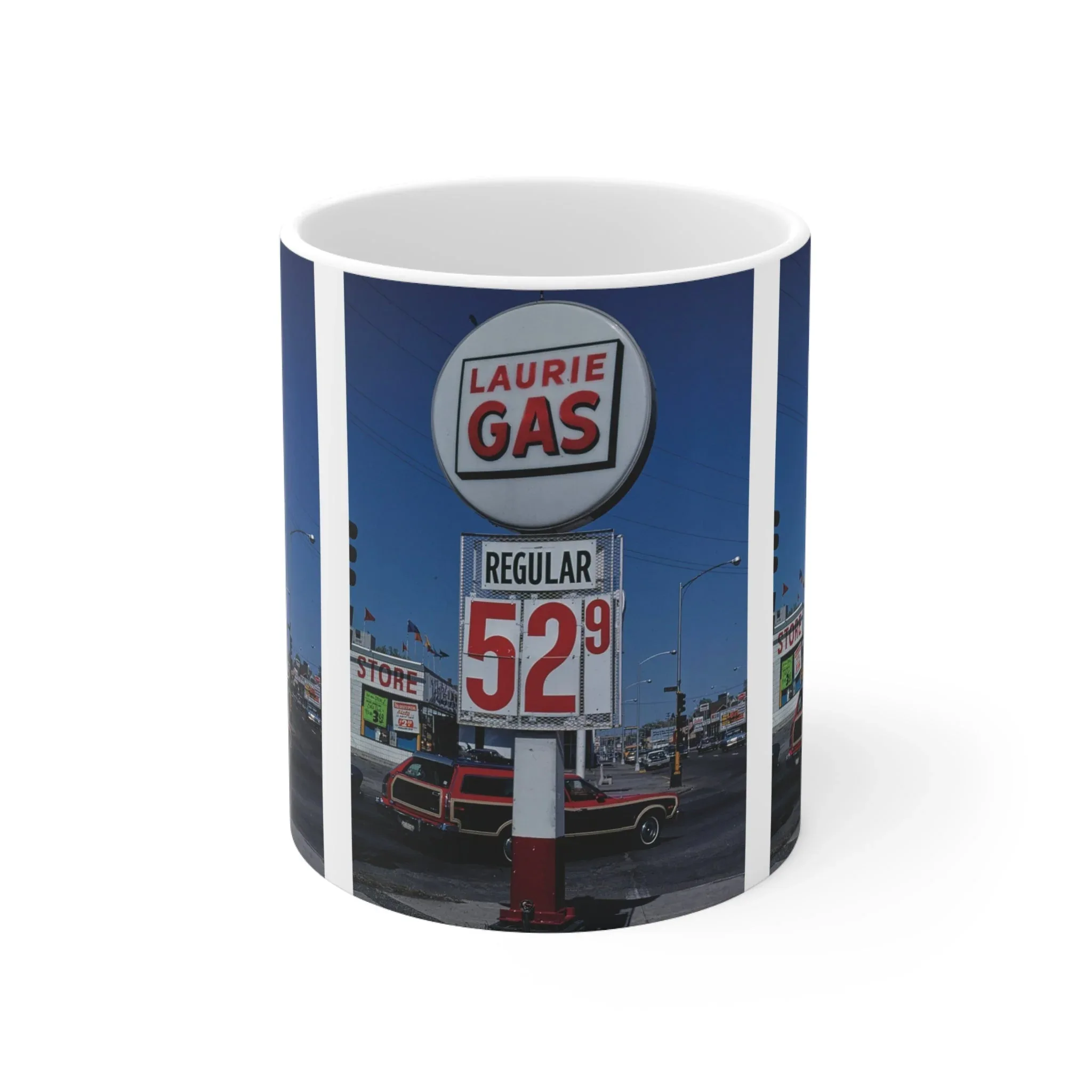 ROADSIDE MUGS - Laurie Gas Ceramic Mug 11oz - Image 2