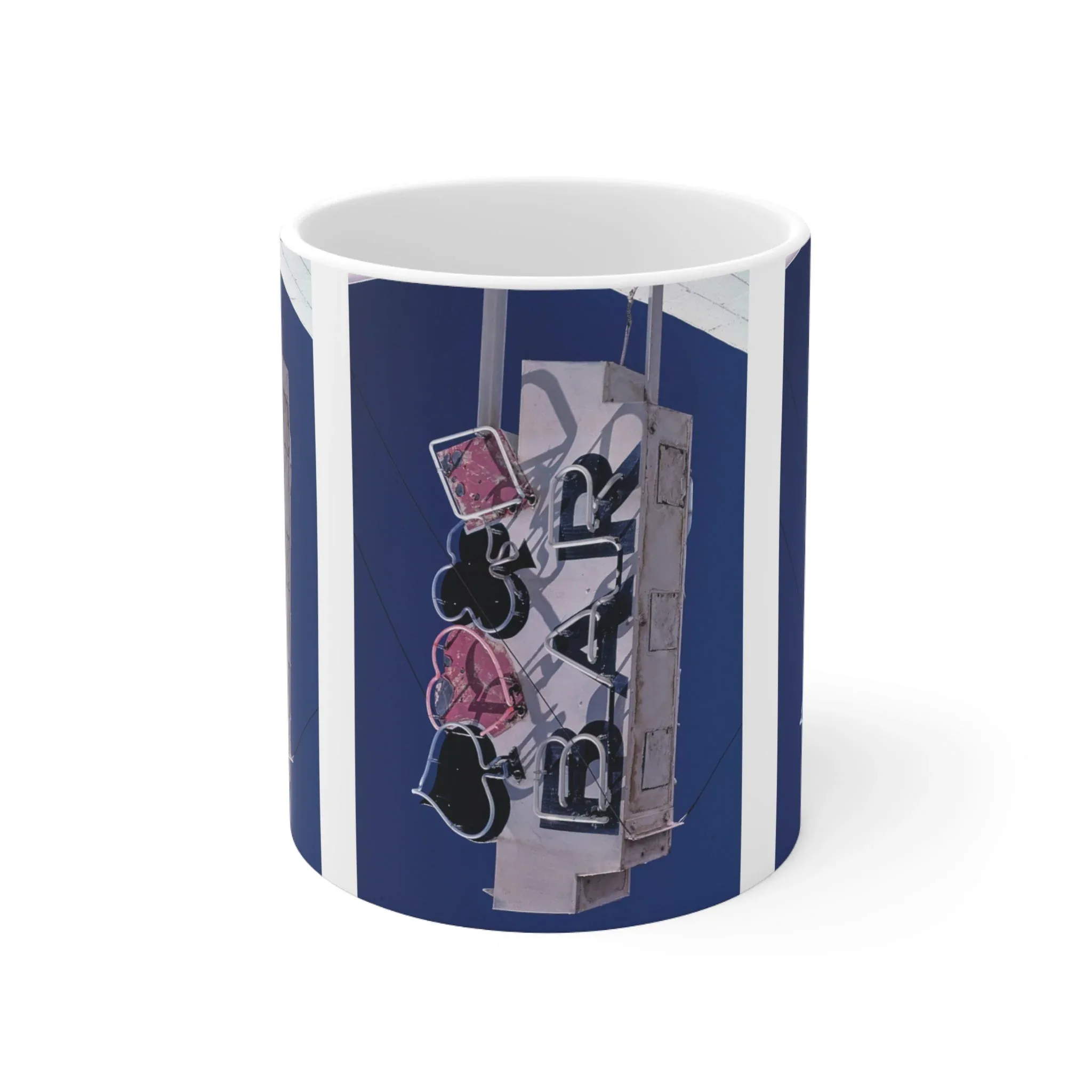 ROADSIDE MUGS - Neon Bar Ceramic Mug 11oz - Image 2