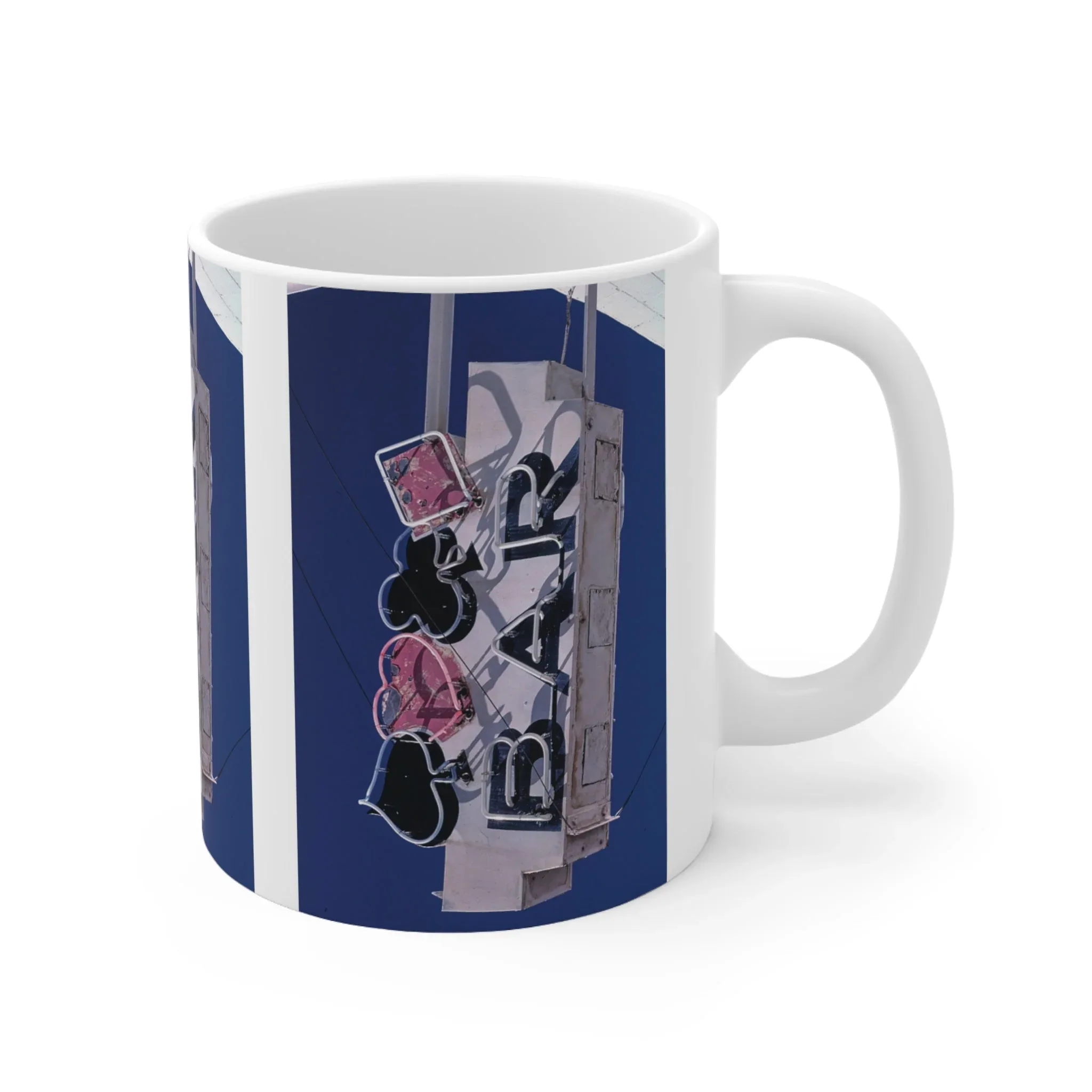 ROADSIDE MUGS - Neon Bar Ceramic Mug 11oz - Image 3