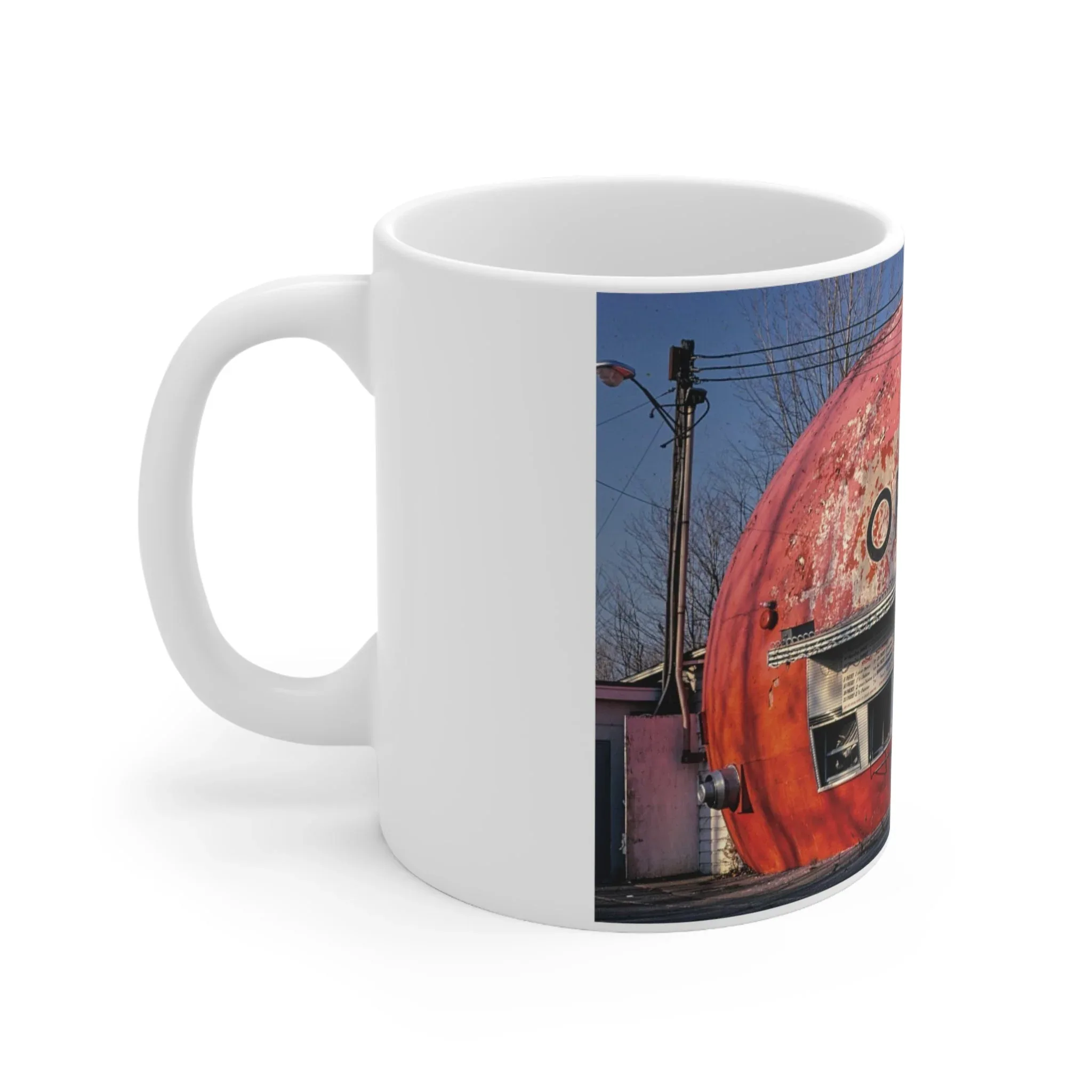 ROADSIDE MUGS - Orange Ceramic Mug 11oz - Image 2