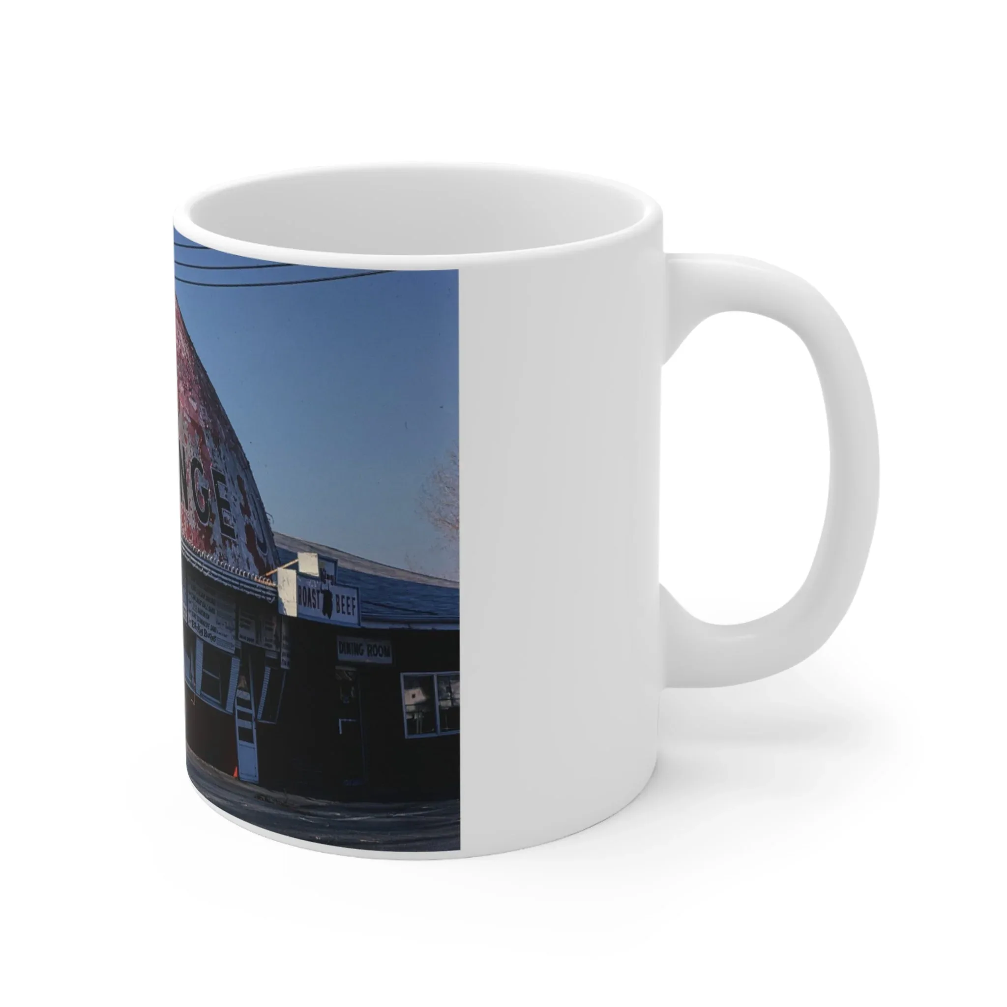 ROADSIDE MUGS - Orange Ceramic Mug 11oz - Image 3