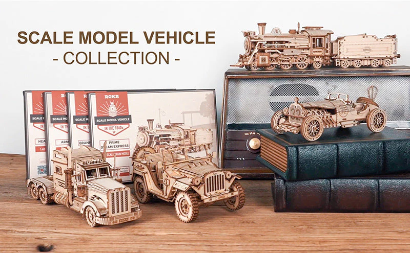Robotime 3D Wooden Puzzle Prime Steam Express Model DIY Kit Puzzle Toy - Image 7