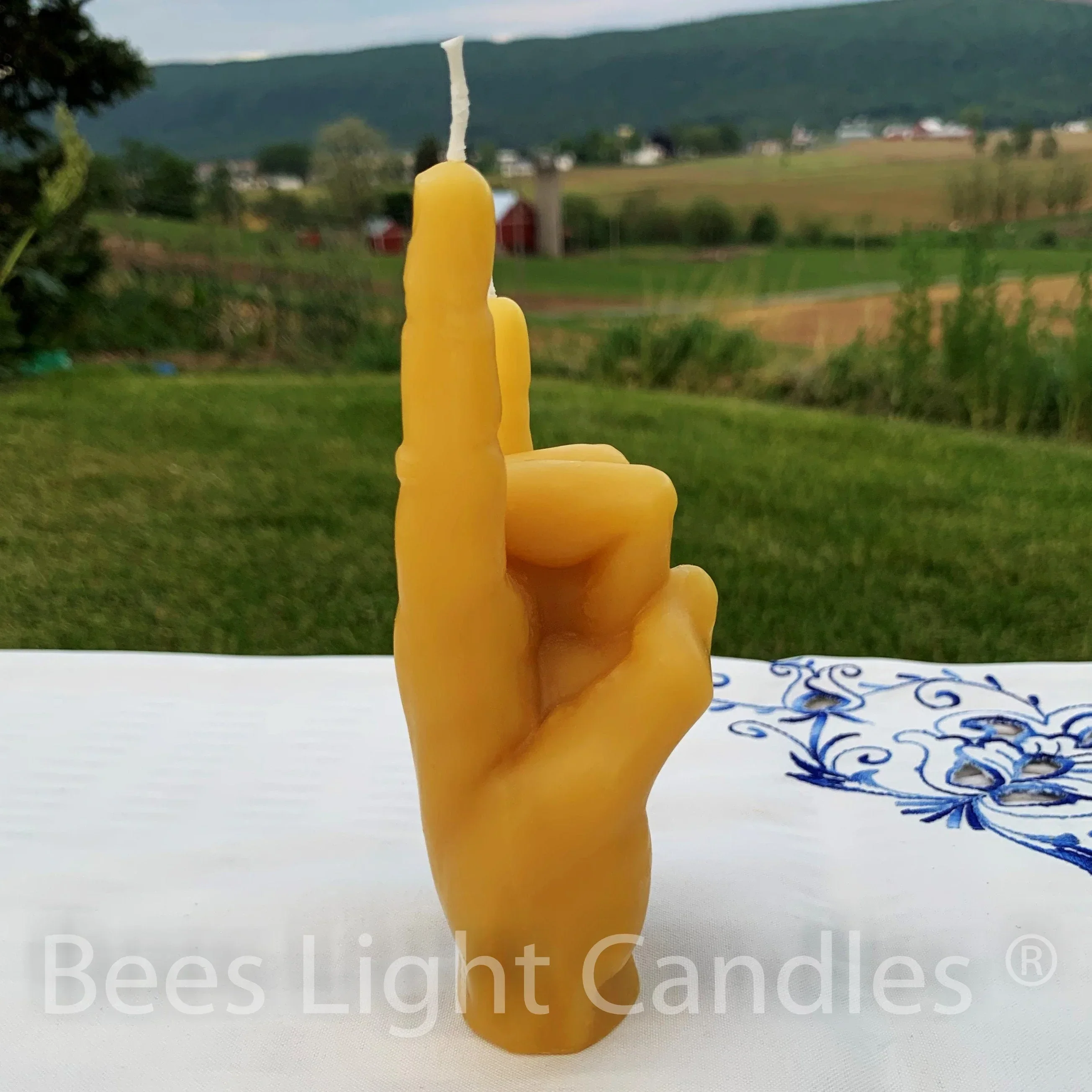 Rock On Beeswax Candle - Image 3