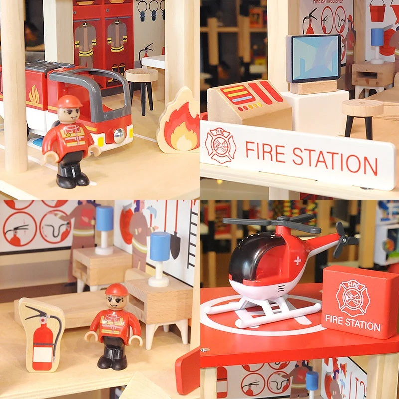 Role Play House Police Fire Department Educational Children's Toys Suit - Image 2