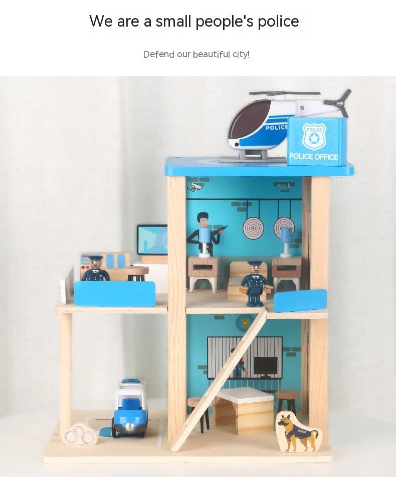 Role Play House Police Fire Department Educational Children's Toys Suit - Image 6