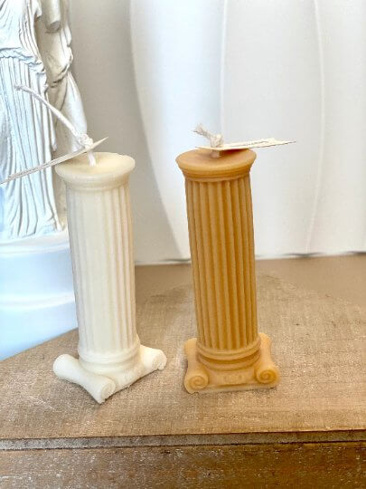 Roman Column Pillar Candle - Handcrafted Soy Wax Decor for Elegant Home Styling - Image 3