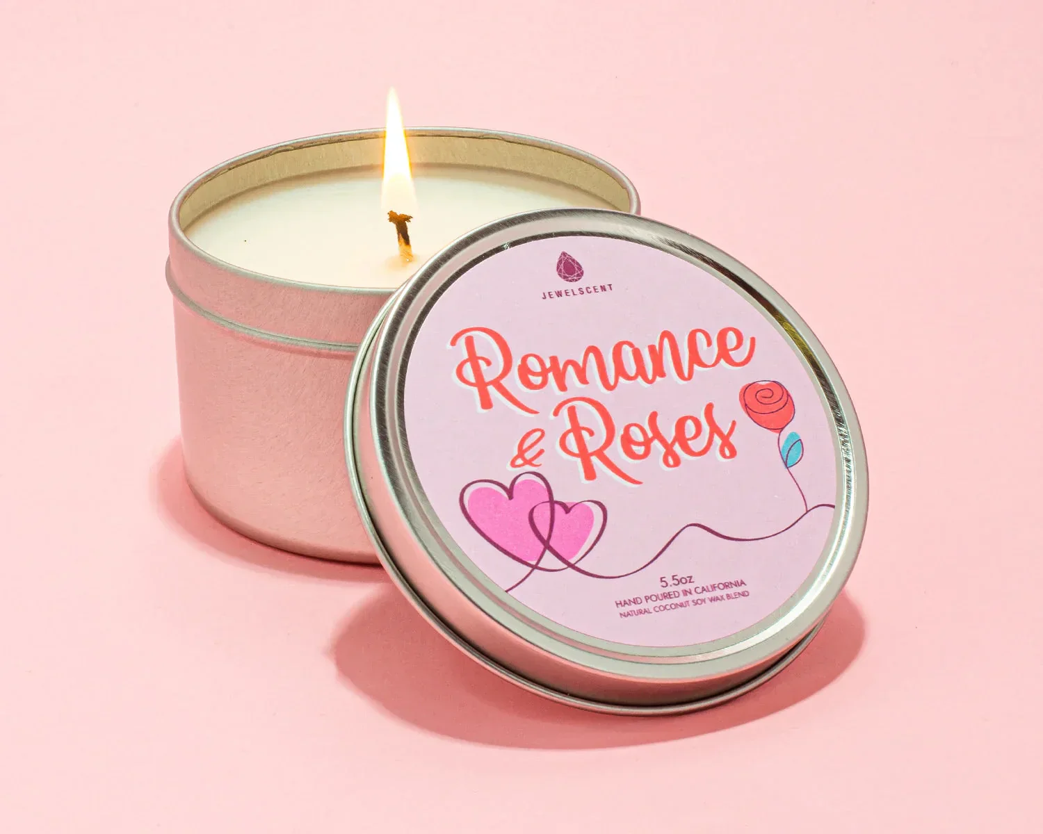 Romance & Roses 5.5oz Tin Jewelry Candle - Image 2