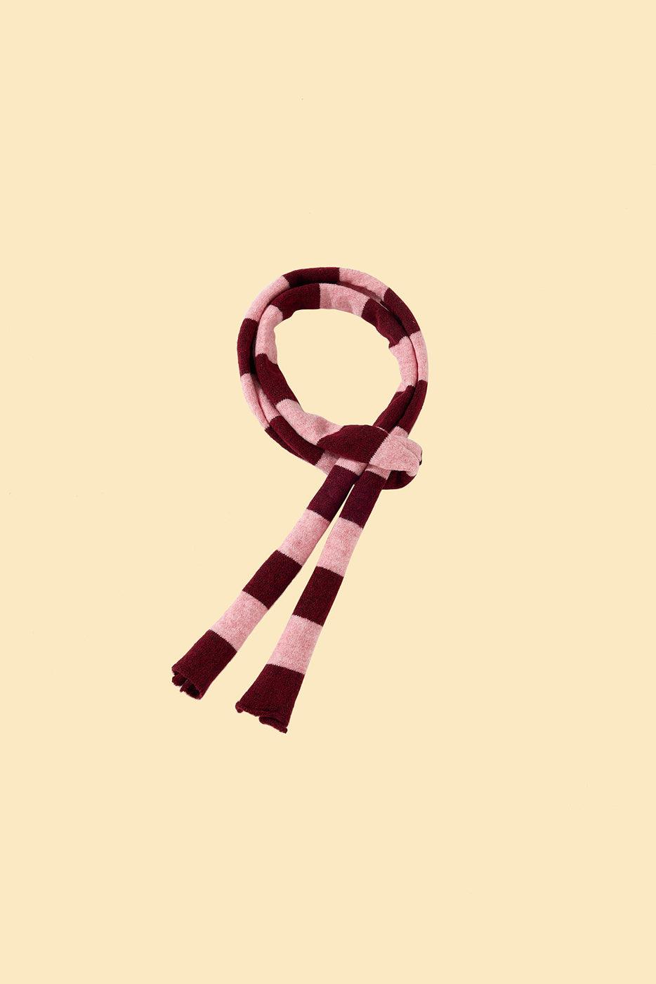 Rosé Bliss Thin Useless Striped Scarf (Free with Matching Sweater Purchase) - Image 3