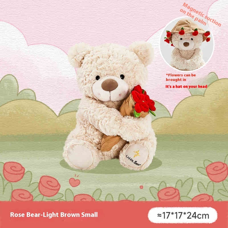 Rose Bouquet Bear Doll Plush Toy - Image 10