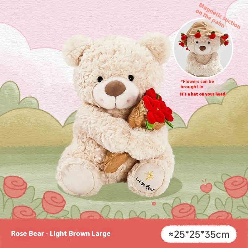 Rose Bouquet Bear Doll Plush Toy - Image 11