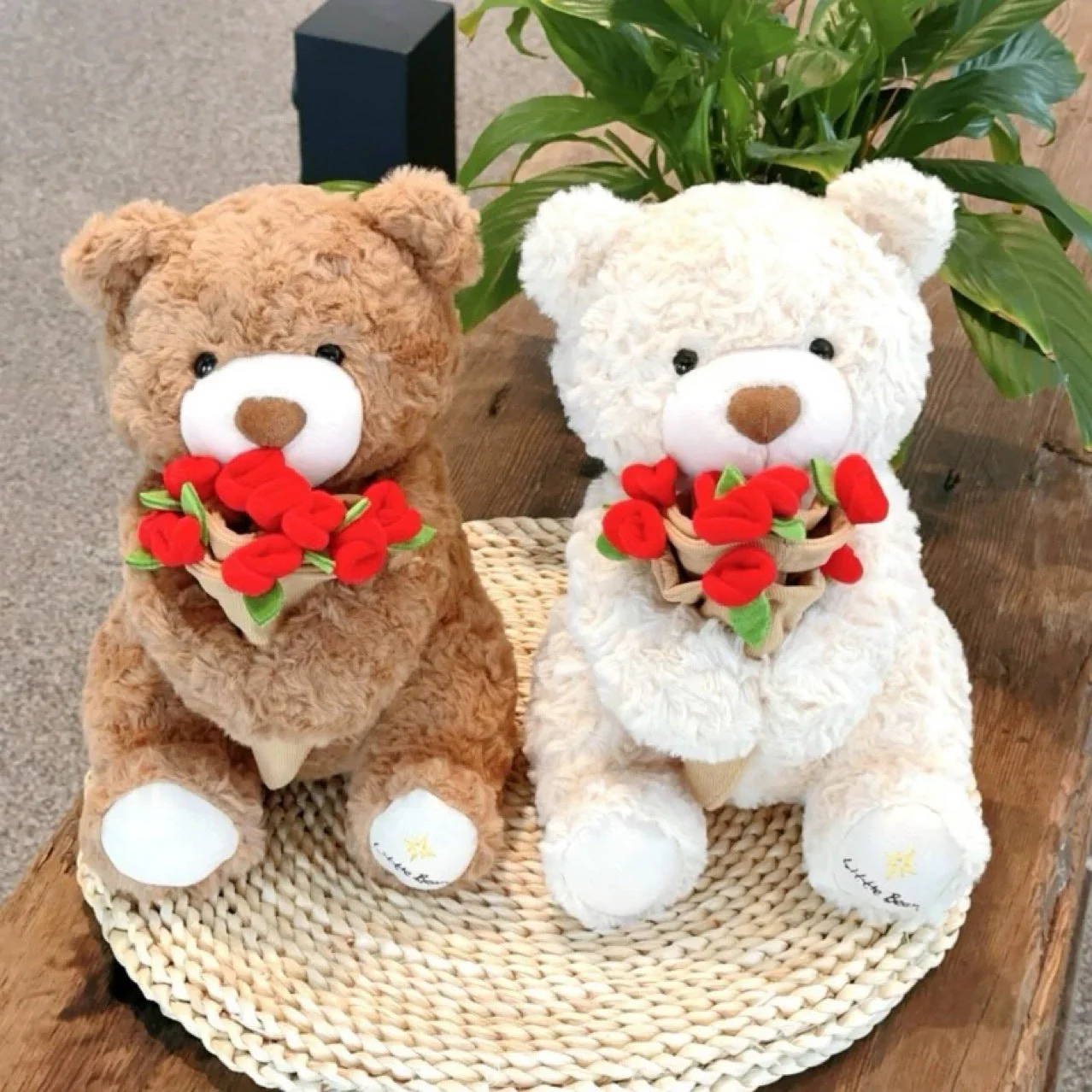 Rose Bouquet Bear Doll Plush Toy - Image 3