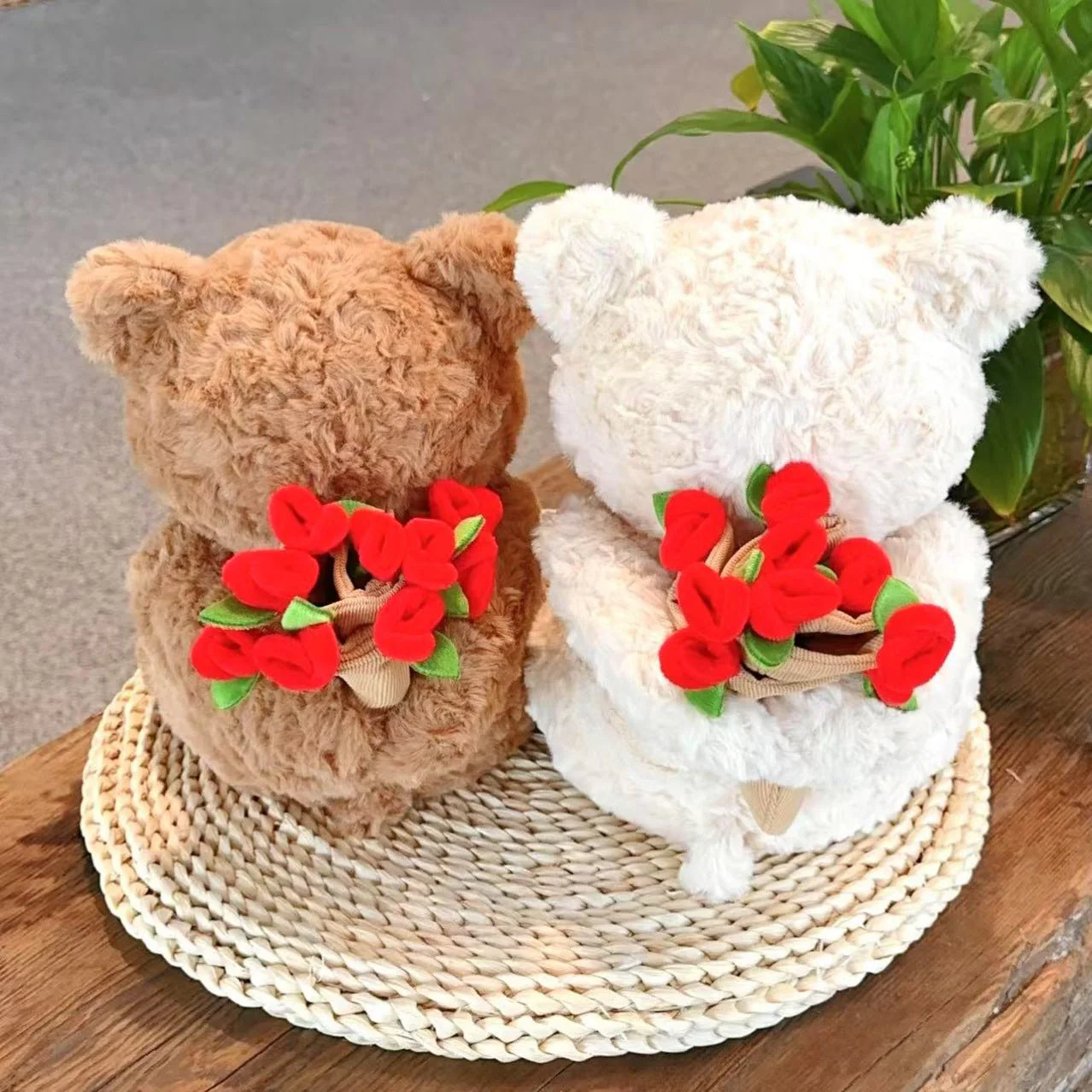 Rose Bouquet Bear Doll Plush Toy - Image 4