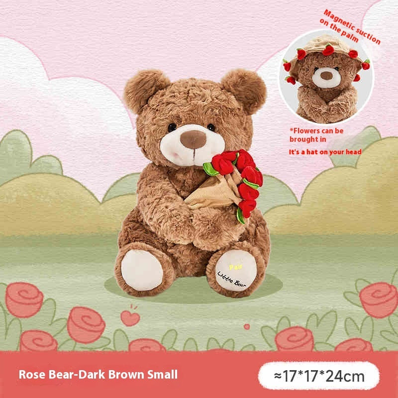 Rose Bouquet Bear Doll Plush Toy - Image 8