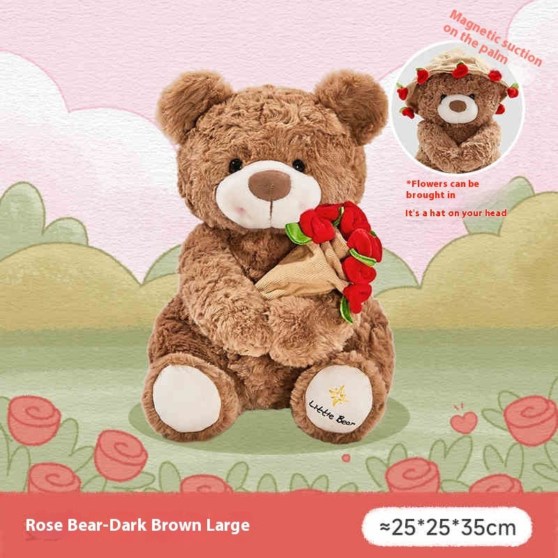 Rose Bouquet Bear Doll Plush Toy - Image 9