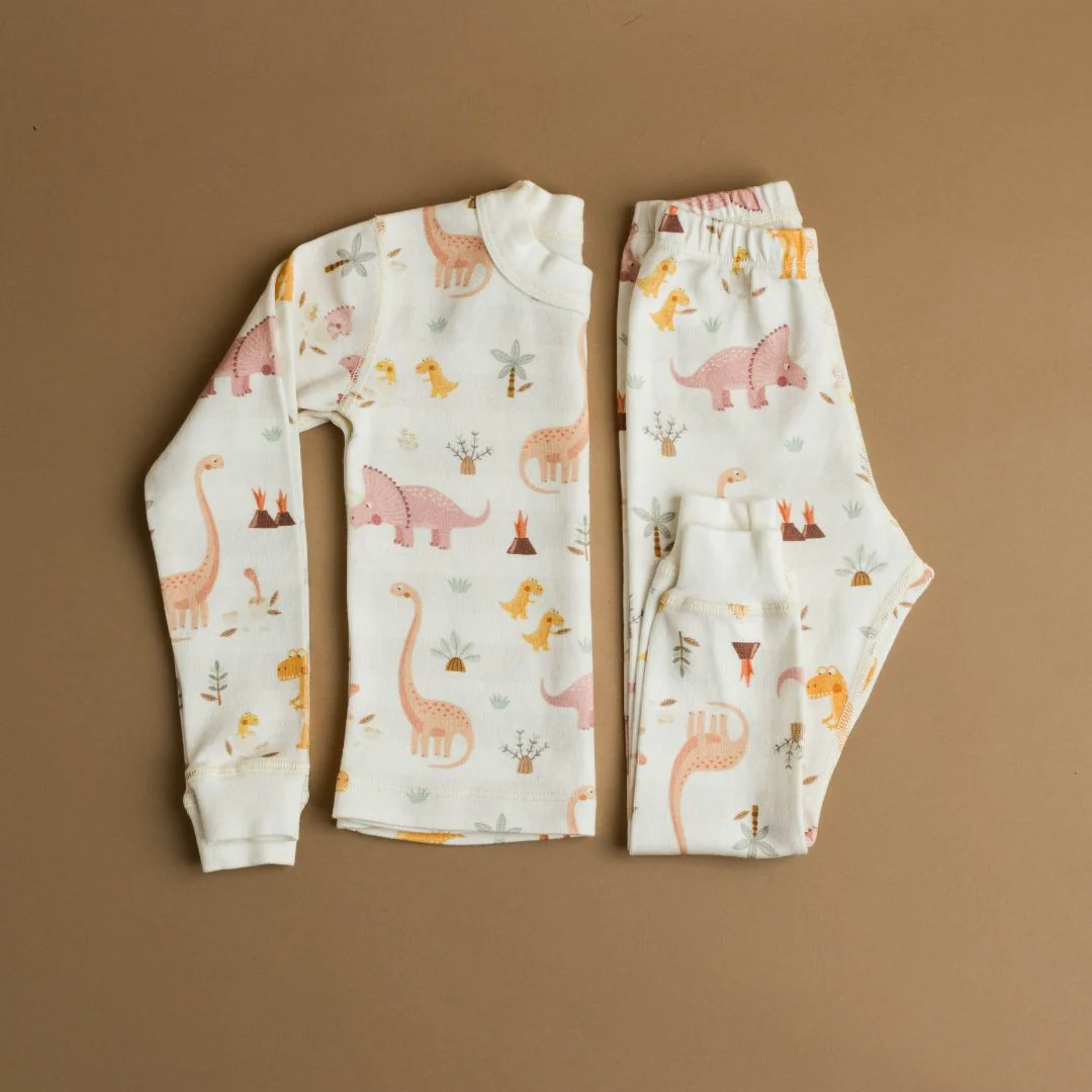 Rose Dino Family Organic Cotton Pajamas Made in USA - Image 7