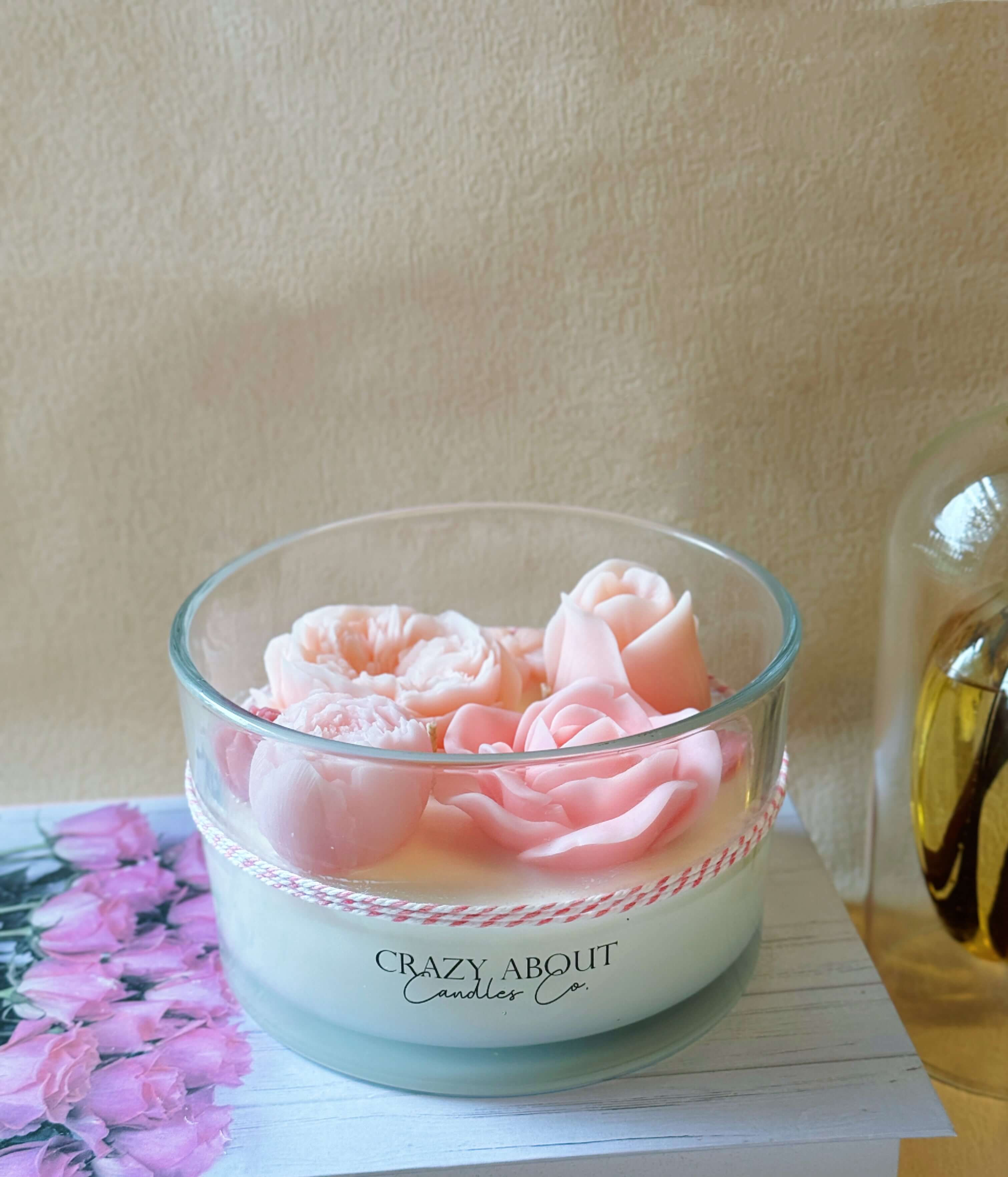 Rose-in-a-Jar Candle | Handcrafted Soy Wax 16oz - Image 2