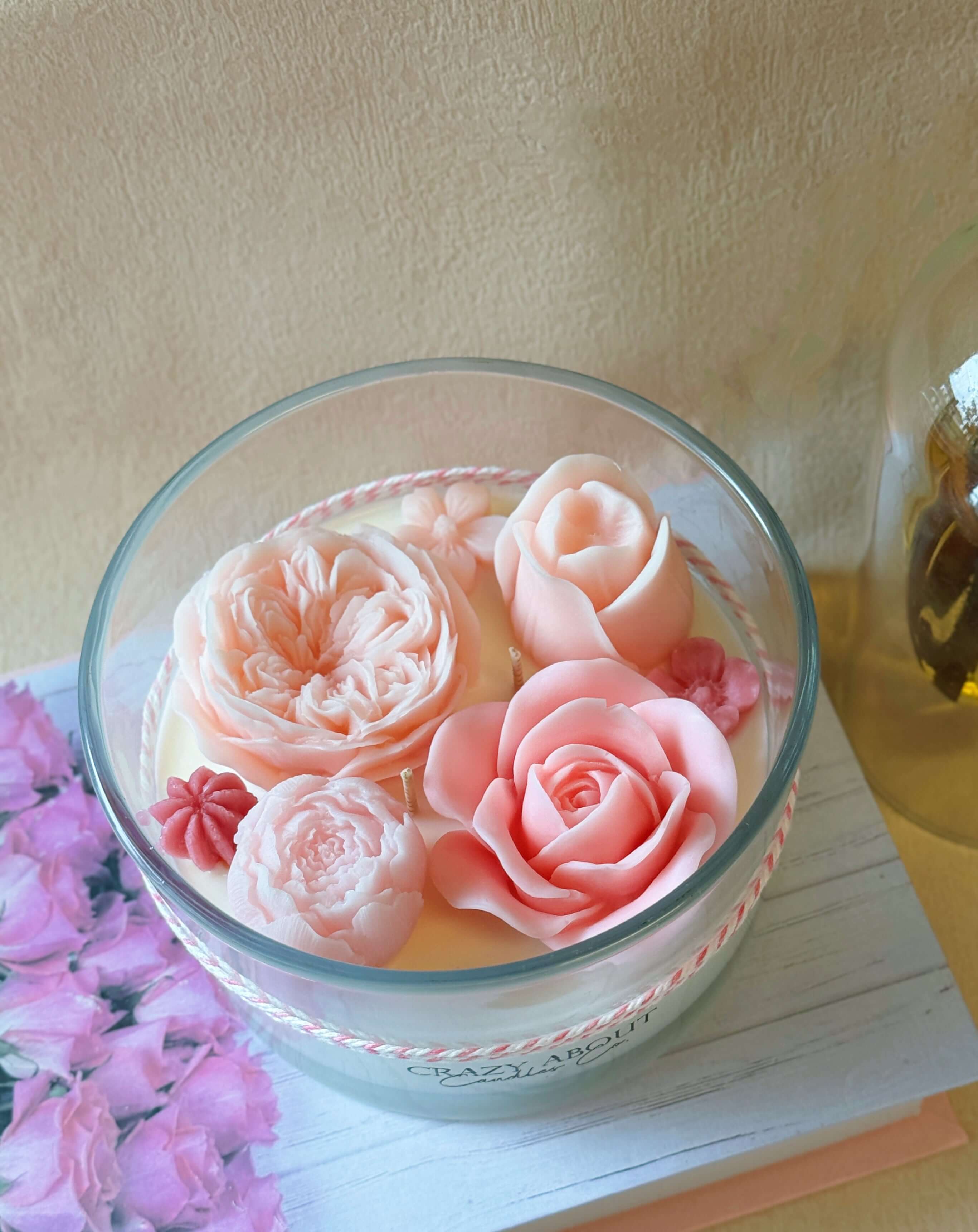 Rose-in-a-Jar Candle | Handcrafted Soy Wax 16oz - Image 4