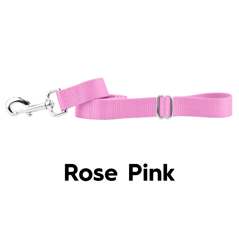 Rose Pink Nylon Dog Leash - Image 2