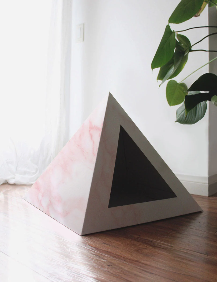 'Rose Quartz' Cardboard Cat Pyramid - Image 6