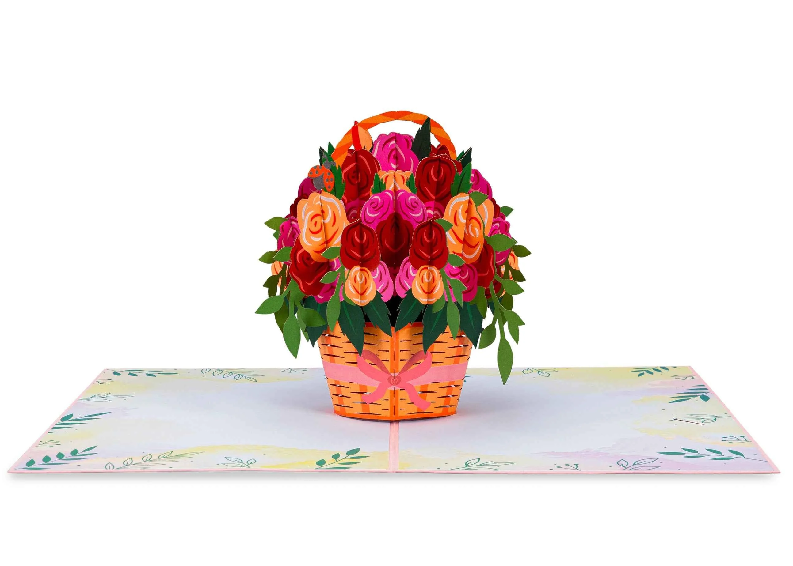 Roses Basket Pop Up Card - Image 3