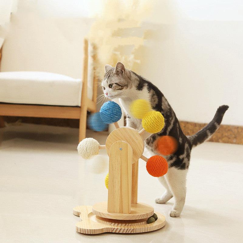Rotary Sisal Cat Scratch Ball Wheel - Image 2