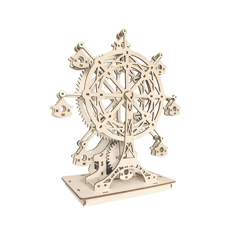Rotating Ferris Wheel Music Box Educational Assembling Puzzle Toys - Image 2