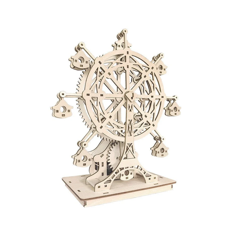 Rotating Ferris Wheel Music Box Educational Assembling Puzzle Toys - Image 5