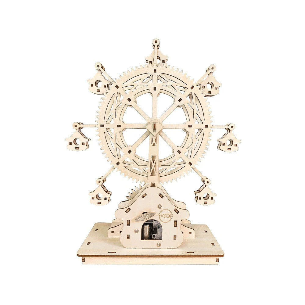 Rotating Ferris Wheel Music Box Educational Assembling Puzzle Toys - Image 6